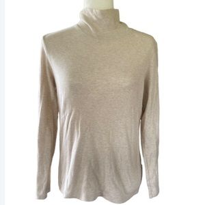 Lands End Cream Colored Long sleeve Turtleneck